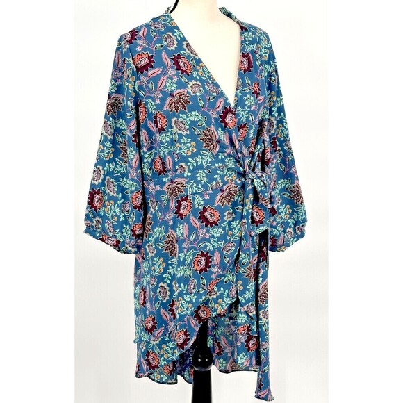 "Torrid Georgette Wrap Tunic Blouse Dress Size 1 - Chic Plus Size - Picture 12 of 16